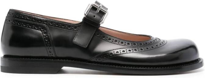 LOEWE Campo leather Mary Jane shoes Black