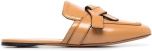 LOEWE Gate Knot leather mules Brown
