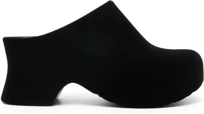 LOEWE Terra 90mm velvet clogs Black