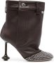 LOEWE Toy 95mm leather boots Brown - Thumbnail 1