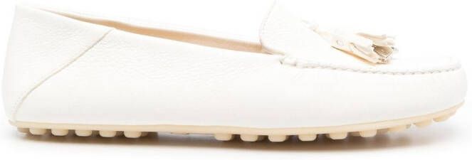 Loro Piana tassel leather loafers White