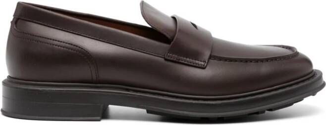 Loro Piana Travis leather loafers Brown