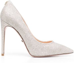 Loulou glitter-embellished high-heeled pumps Gold