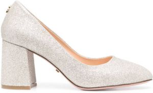 Loulou pointed-toe 85mm metallic pumps Gold