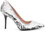 Love Moschino 100mm sequin-embellished pumps Silver - Thumbnail 1
