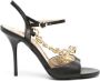 Love Moschino 110mm chain-strap leather sandals Black - Thumbnail 1