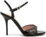 Love Moschino 110mm sequin-embellished leather sandals Black - Thumbnail 1