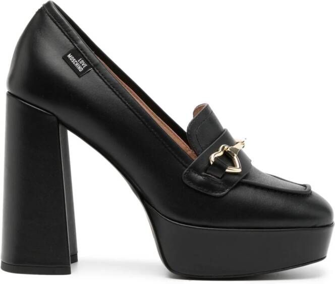 Love Moschino 12mm leather pumps Black