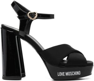Love Moschino 130mm block-heel sandals Black