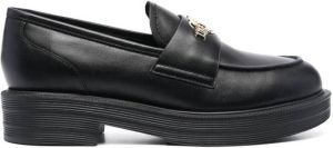 Love Moschino 40mm logo-plaque slip-on loafers Black