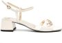 Love Moschino 50mm chain-link leather sandals White - Thumbnail 1
