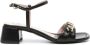 Love Moschino 50mm heart-chain leather sandals Black - Thumbnail 1