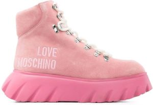 Love Moschino 60mm chunky-sole hiking boots Pink