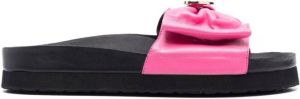Love Moschino bow-detail 20mm slides Pink