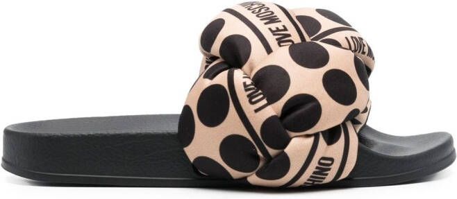 Love Moschino braided padded 25mm sandals Neutrals