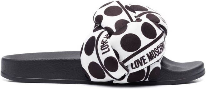 Love Moschino braided padded 25mm sandals White