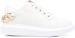 Love Moschino chain-embellished low-top sneakers White
