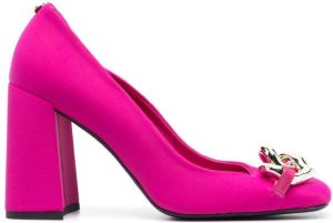 Love Moschino chain-trimmed pumps Pink