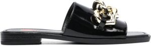 Love Moschino chain-trimmed sandals Black