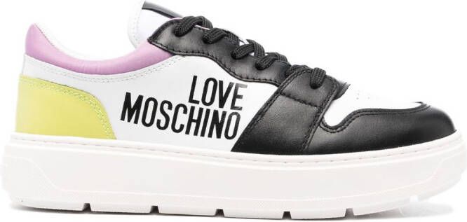 Love Moschino colour-block logo-print sneakers White