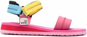 Love Moschino colour-block open-toe sandals Pink