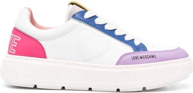 Love Moschino colour-block panelled sneakers White