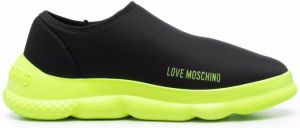 Love Moschino contrast sole slip-on sneakers Black