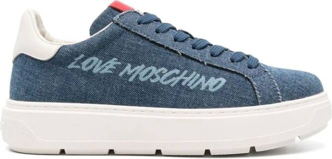 Love Moschino denim chunky sneakers Blue