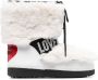 Love Moschino embossed-logo faux-fur boots White - Thumbnail 1