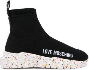 Love Moschino flyknit high-top sneakers Black