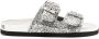 Love Moschino glitter-detail double-buckle slides Silver - Thumbnail 1