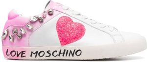 Love Moschino graffiti logo-print sneakers White