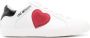 Love Moschino heart-appliqué leather sneakers White - Thumbnail 1
