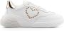 Love Moschino heart eyelets leather sneakers White - Thumbnail 1