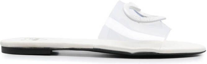 Love Moschino heart-logo 15mm sandals White