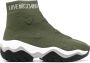 Love Moschino heart motif stretch-fit sneakers Green - Thumbnail 1