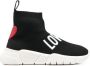 Love Moschino heart-patch high-top sneakers Black - Thumbnail 1