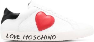 Love Moschino heart-patch low-top sneakers White