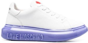 Love Moschino heart-patch low top sneakers White