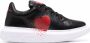 Love Moschino heart-patch panelled leather sneakers Black - Thumbnail 1
