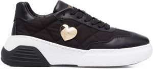 Love Moschino heart-plaque low-top sneakers Black