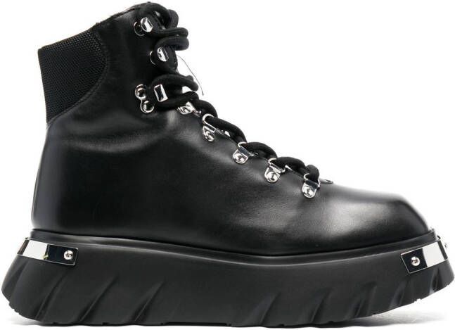 Love Moschino lace-up ankle boots Black