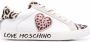 Love Moschino leopard-print lace-up trainers White - Thumbnail 1