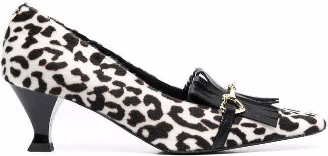 Love Moschino leopard-print mid-heel pumps Black