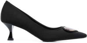 Love Moschino logo-heart 60mm pointed pumps Black