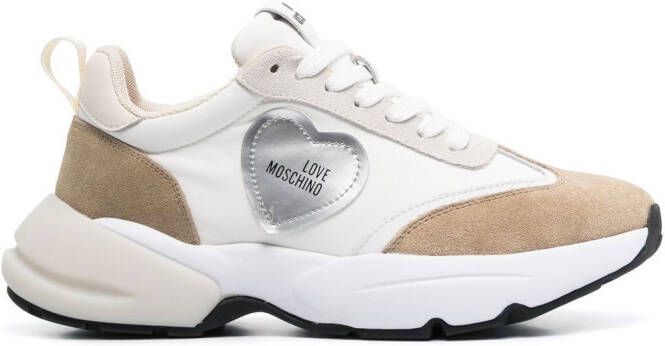 Love Moschino logo-patch panelled sneakers White