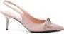 Love Moschino logo-plaque bow 80mm slingback pumps Pink - Thumbnail 1