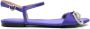 Love Moschino logo-plaque bow satin sandals Purple - Thumbnail 1