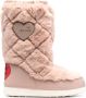 Love Moschino logo-plaque faux-fur boots Pink - Thumbnail 1
