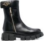 Love Moschino logo-plaque leather boots Black - Thumbnail 1